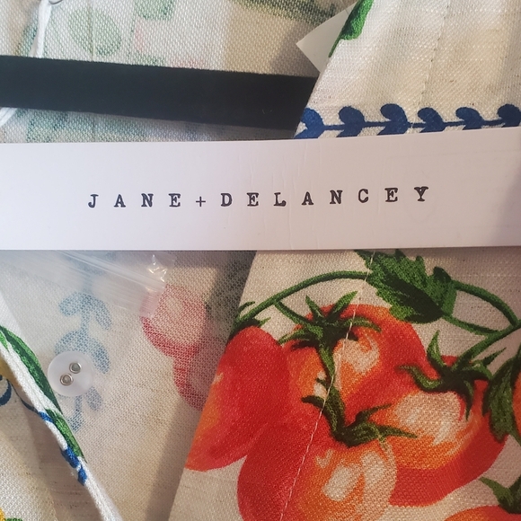 JANE + DELANCEY NWT MED. CAP SLEEVES. FRUIT DRESS VNECK - Picture 7 of 11